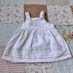 Carter's 12 months girls' white corduroy easter dress